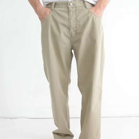 Vintage 90's Guess U.S.A. Chinos Canada made 100% Cotton Tan Chino Pants Size 36 - Picture 1 of 12